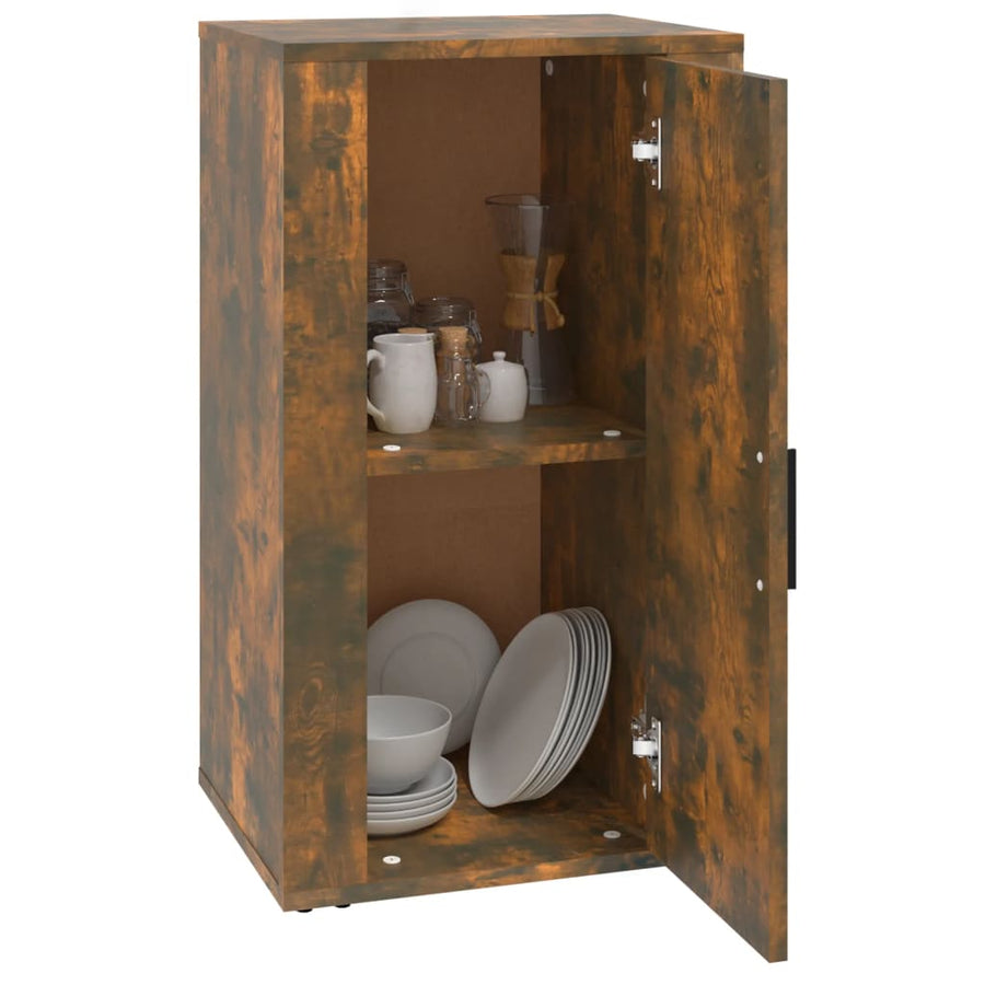 Dressoir 40X33X70 Cm Bewerkt Hout Gerookt Eikenkleurig