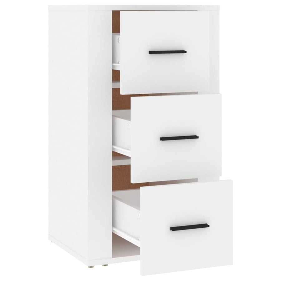 Dressoir 40X33X70 Cm Bewerkt Hout Wit