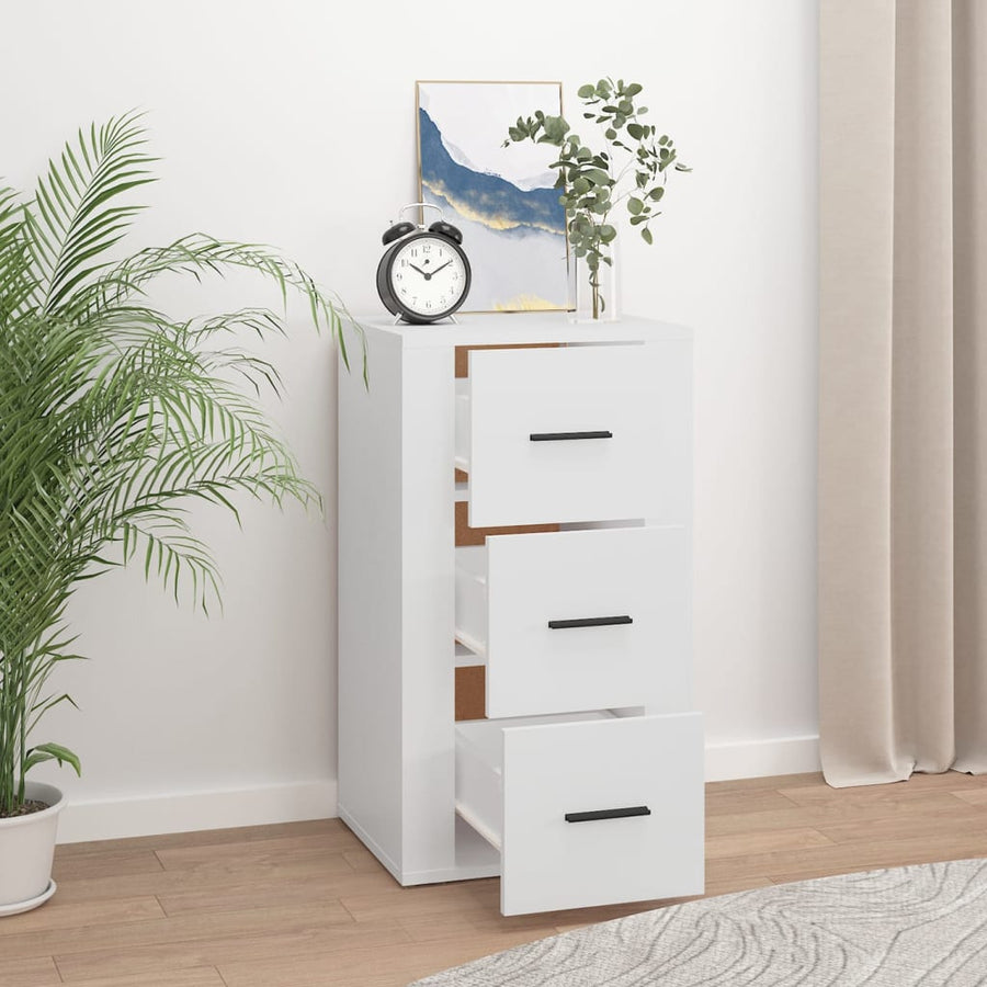 Dressoir 40X33X70 Cm Bewerkt Hout Wit