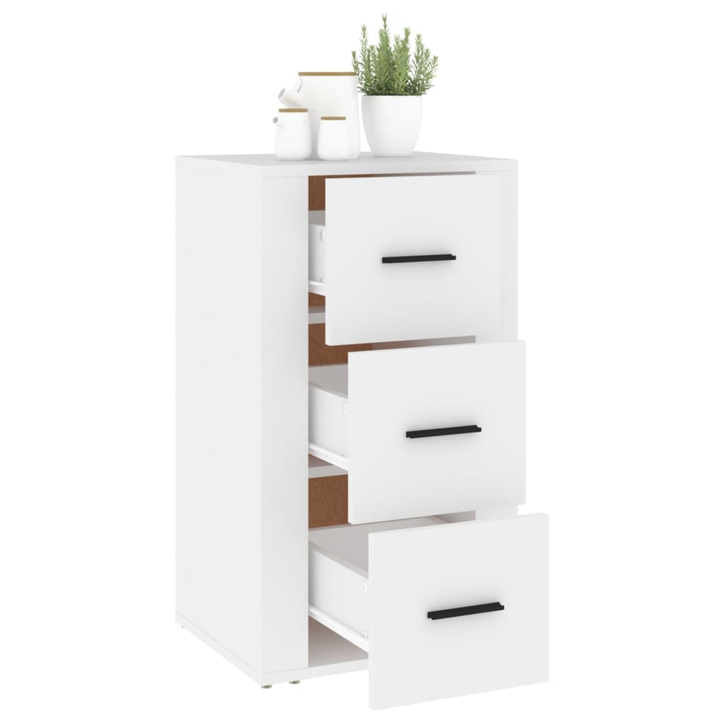Dressoir 40X33X70 Cm Bewerkt Hout Wit