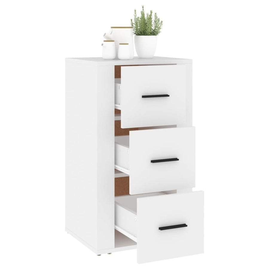 Dressoir 40X33X70 Cm Bewerkt Hout Wit