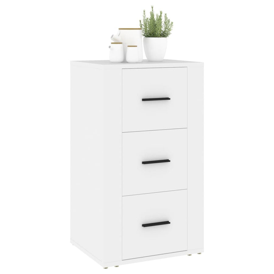 Dressoir 40X33X70 Cm Bewerkt Hout Wit