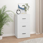 Dressoir 40x33x70 cm bewerkt hout wit wandmontage