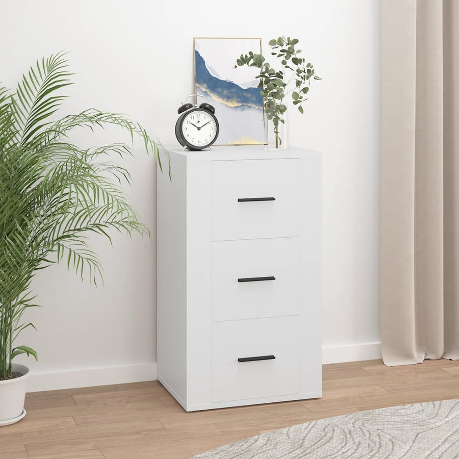 Dressoir 40X33X70 Cm Bewerkt Hout Wit