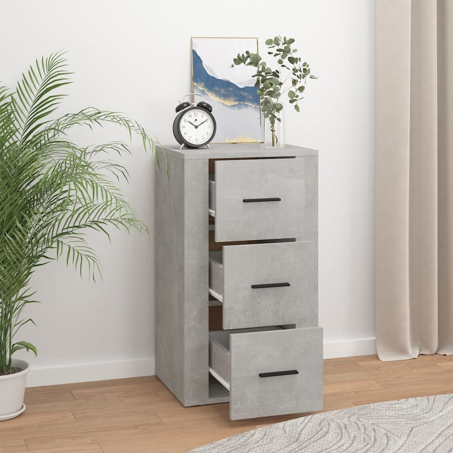 Dressoir 40X33X70 Cm Bewerkt Hout Betongrijs