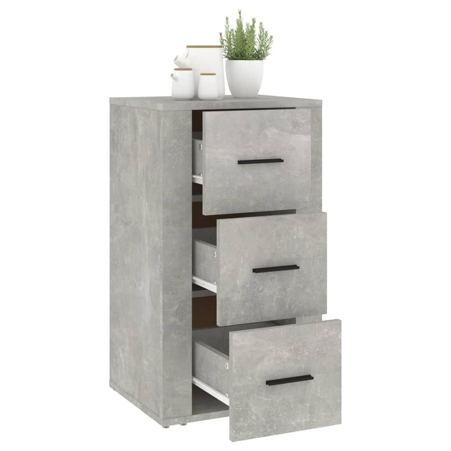 Dressoir 40X33X70 Cm Bewerkt Hout Betongrijs