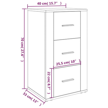 Dressoir 40X33X70 Cm Bewerkt Hout Betongrijs