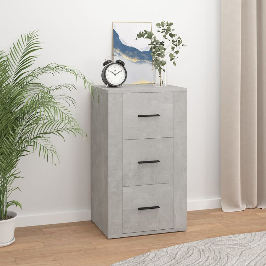 Dressoir 40X33X70 Cm Bewerkt Hout Betongrijs