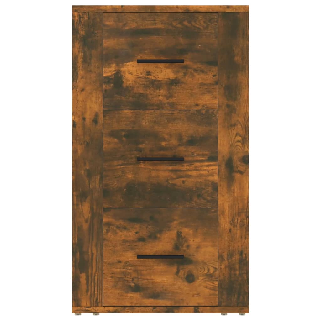 Dressoir 40X33X70 Cm Bewerkt Hout Gerookt Eikenkleurig