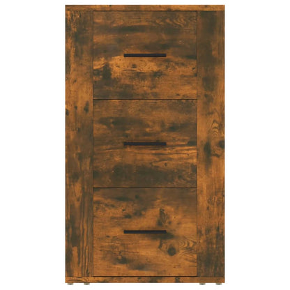 Dressoir 40X33X70 Cm Bewerkt Hout Gerookt Eikenkleurig