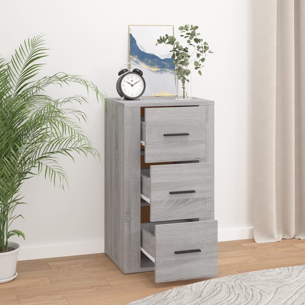 Dressoir 40X33X70 Cm Bewerkt Hout Grijs Sonoma Eikenkleurig