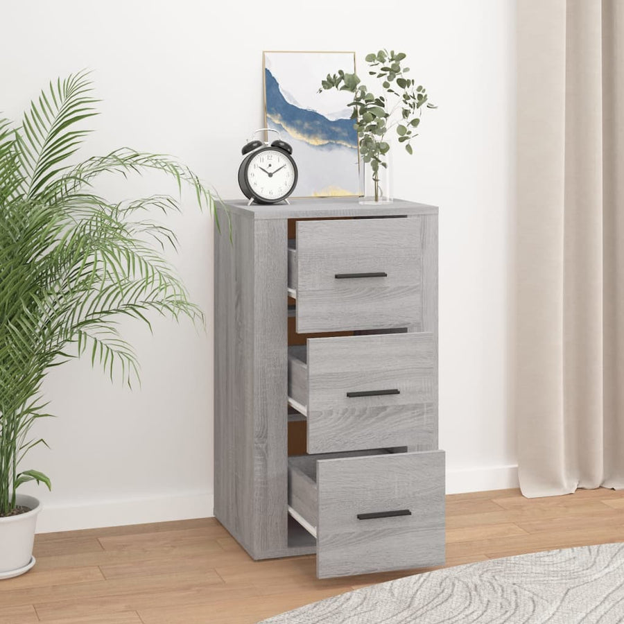 Dressoir 40X33X70 Cm Bewerkt Hout Grijs Sonoma Eikenkleurig
