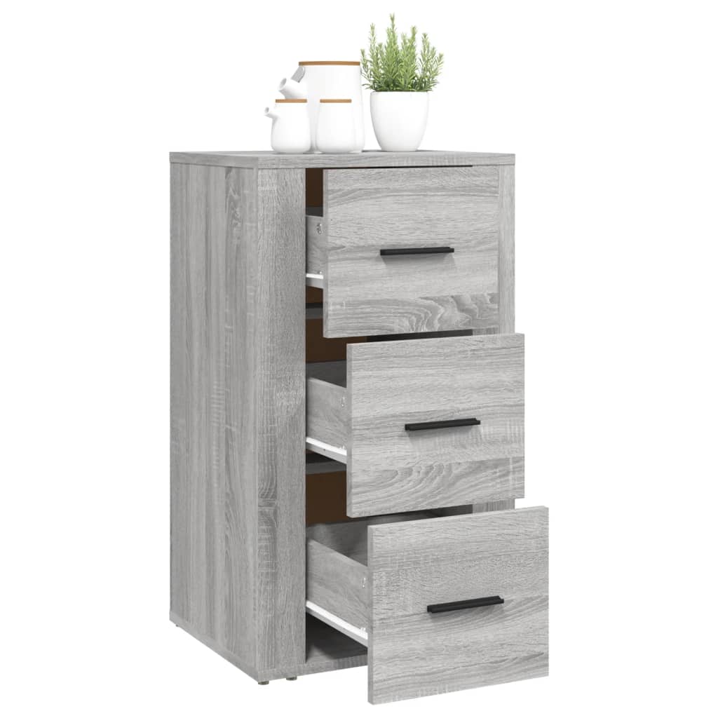 Dressoir 40X33X70 Cm Bewerkt Hout Grijs Sonoma Eikenkleurig