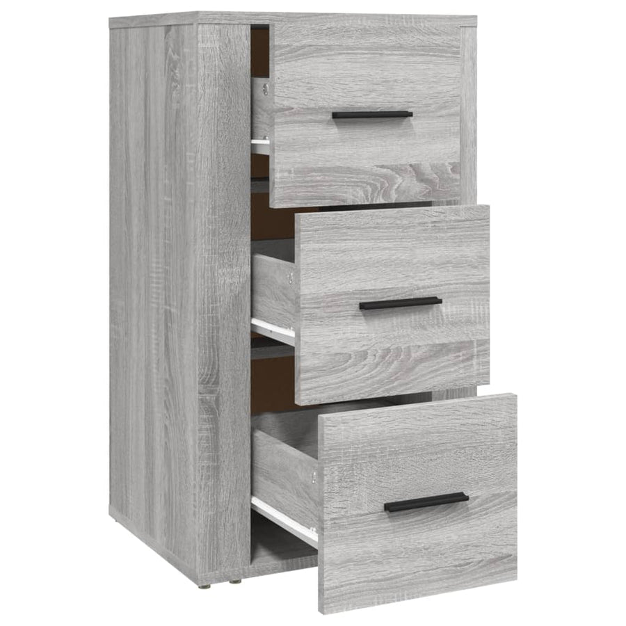 Dressoir 40X33X70 Cm Bewerkt Hout Grijs Sonoma Eikenkleurig