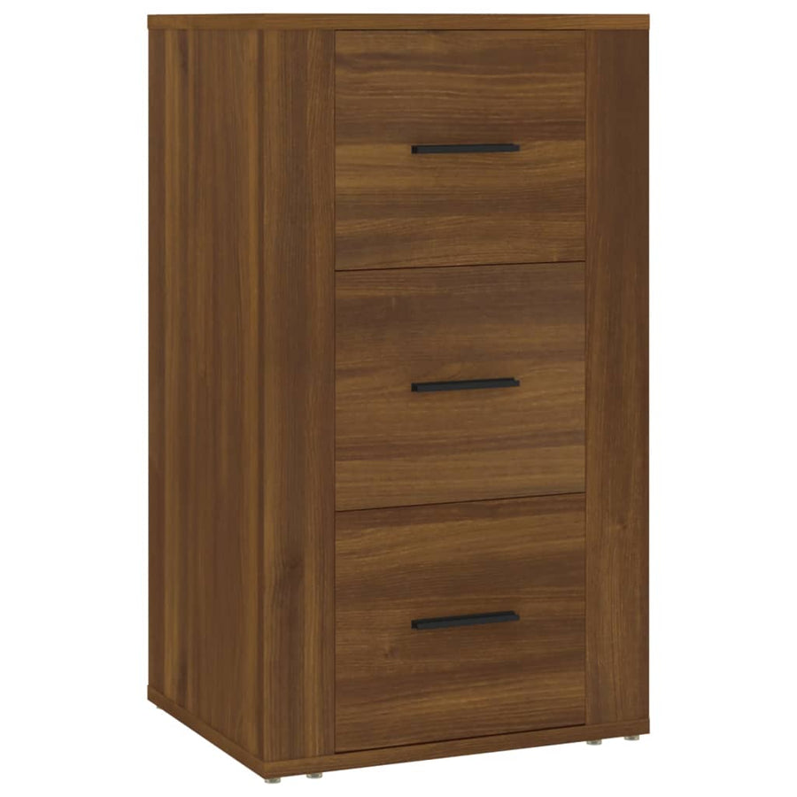 Dressoir 40X33X70 Cm Bewerkt Hout Bruin Eikenkleur