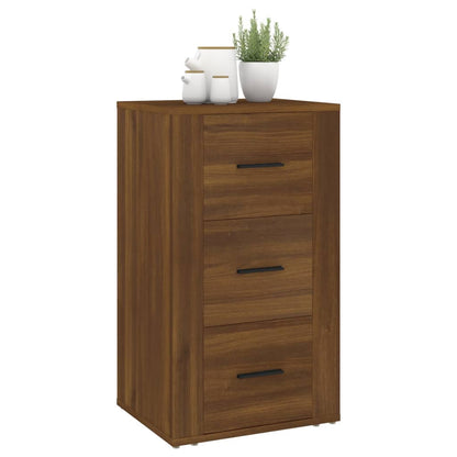 Dressoir 40X33X70 Cm Bewerkt Hout Bruin Eikenkleur