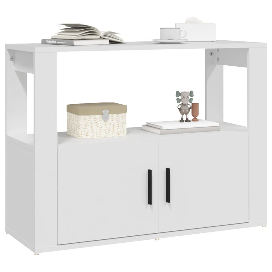 Dressoir 80X30X60 Cm Bewerkt Hout Wit