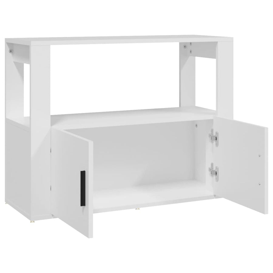 Dressoir 80X30X60 Cm Bewerkt Hout Wit