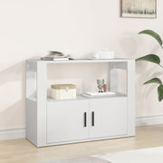 Sideboard 80x30x60 cm carved wood white