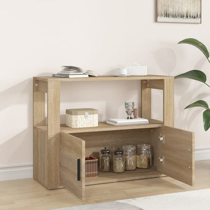 Dressoir 80X30X60 Cm Bewerkt Hout Sonoma Eikenkleurig