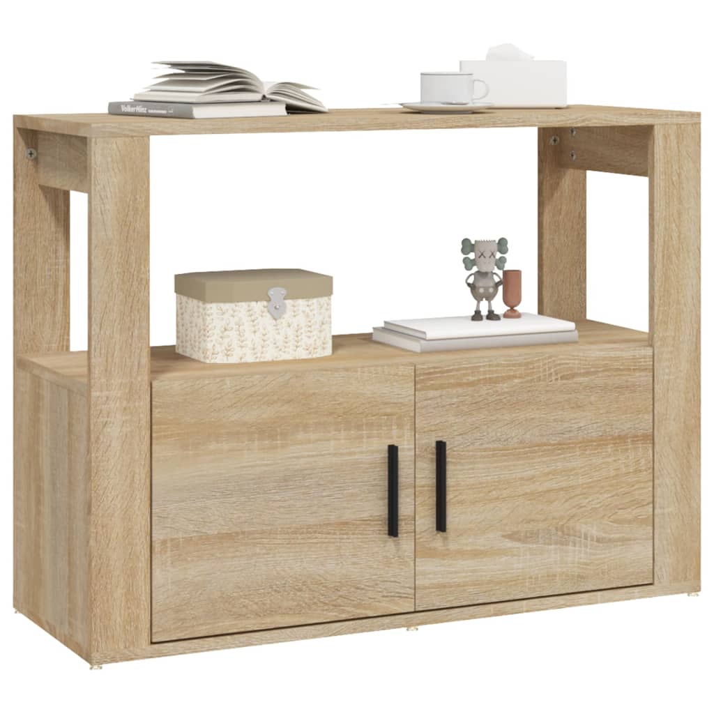 Dressoir 80X30X60 Cm Bewerkt Hout Sonoma Eikenkleurig