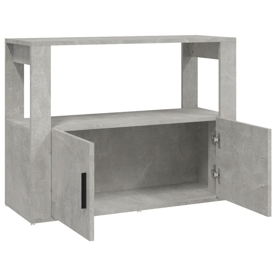 Dressoir 80X30X60 Cm Bewerkt Hout Betongrijs