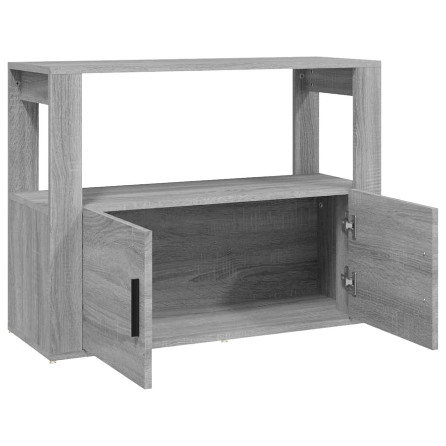 Dressoir 80X30X60 Cm Bewerkt Hout Grijs Sonoma Eikenkleurig