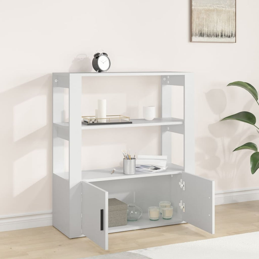 Dressoir 80X30X90 Cm Bewerkt Hout Wit