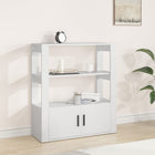 Dressoir 80x30x90 cm bewerkt hout wit wandmontage