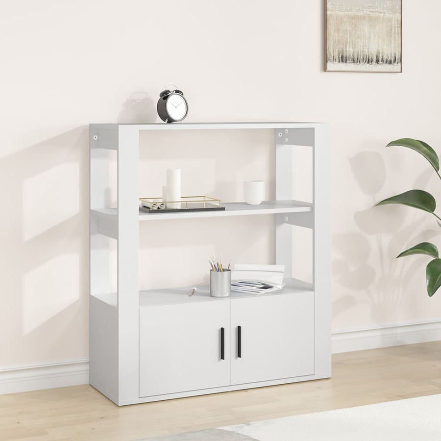 Dressoir 80X30X90 Cm Bewerkt Hout Wit