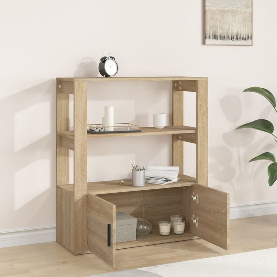 Dressoir 80X30X90 Cm Bewerkt Hout Kleurig Sonoma eiken