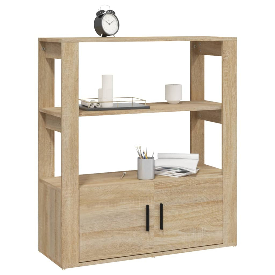 Dressoir 80X30X90 Cm Bewerkt Hout Kleurig Sonoma eiken