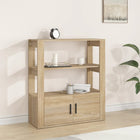 Dressoir 80x30x90 cm bewerkt hout sonoma eiken