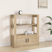Dressoir 80x30x90 cm bewerkt hout sonoma eiken