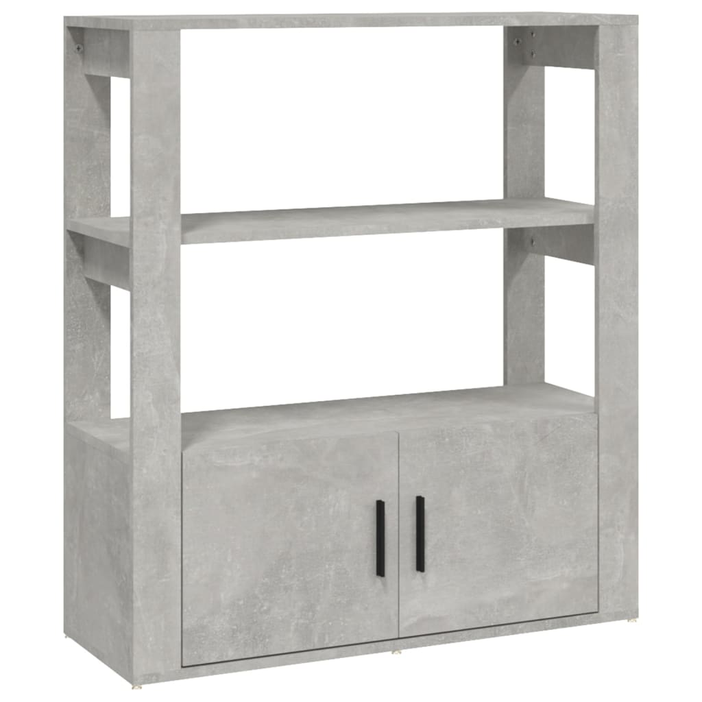 Dressoir 80X30X90 Cm Bewerkt Hout Betongrijs