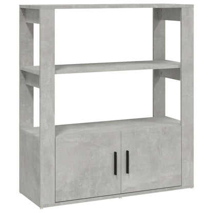 Dressoir 80X30X90 Cm Bewerkt Hout Betongrijs