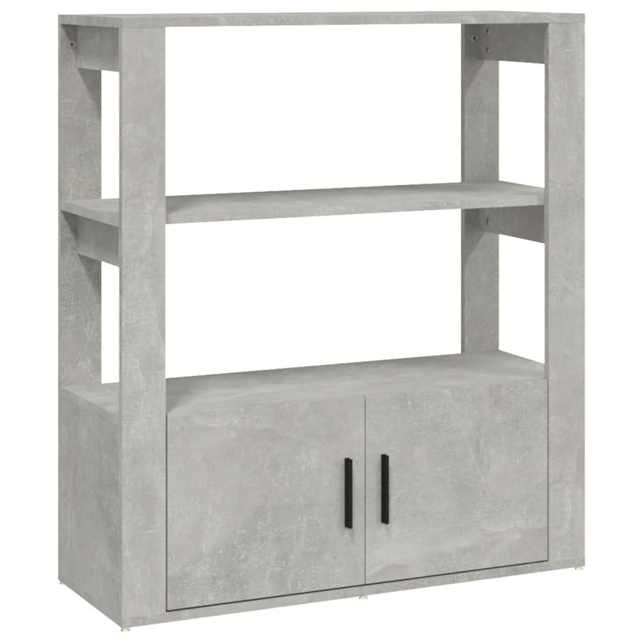 Dressoir 80X30X90 Cm Bewerkt Hout Betongrijs