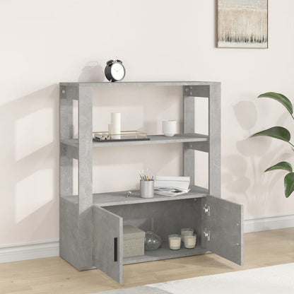 Dressoir 80X30X90 Cm Bewerkt Hout Betongrijs