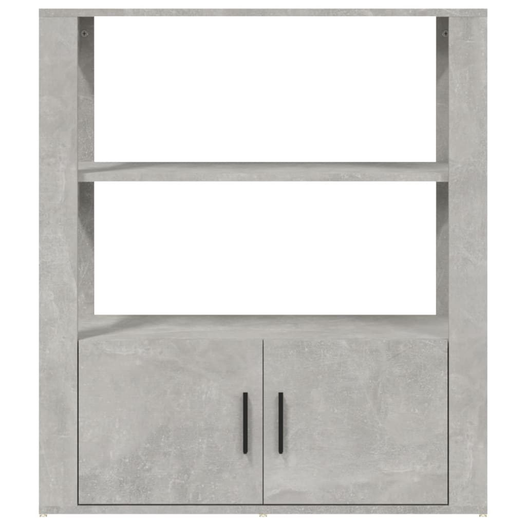 Dressoir 80X30X90 Cm Bewerkt Hout Betongrijs