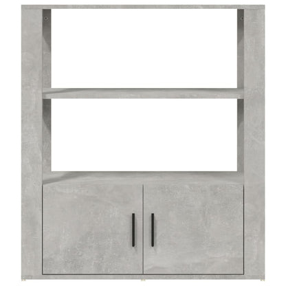 Dressoir 80X30X90 Cm Bewerkt Hout Betongrijs