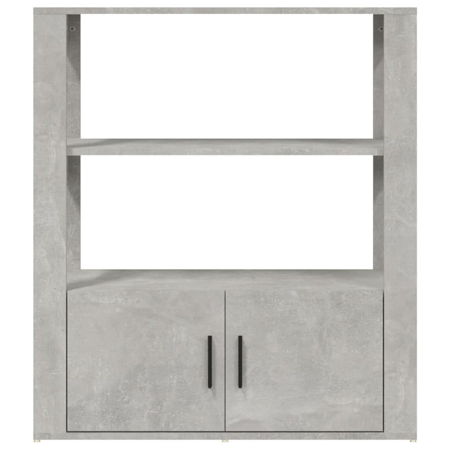 Dressoir 80X30X90 Cm Bewerkt Hout Betongrijs