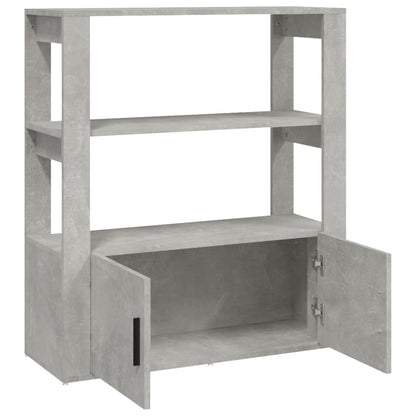Dressoir 80X30X90 Cm Bewerkt Hout Betongrijs