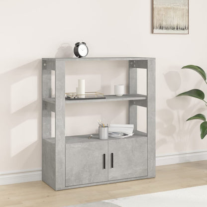 Dressoir 80X30X90 Cm Bewerkt Hout Betongrijs