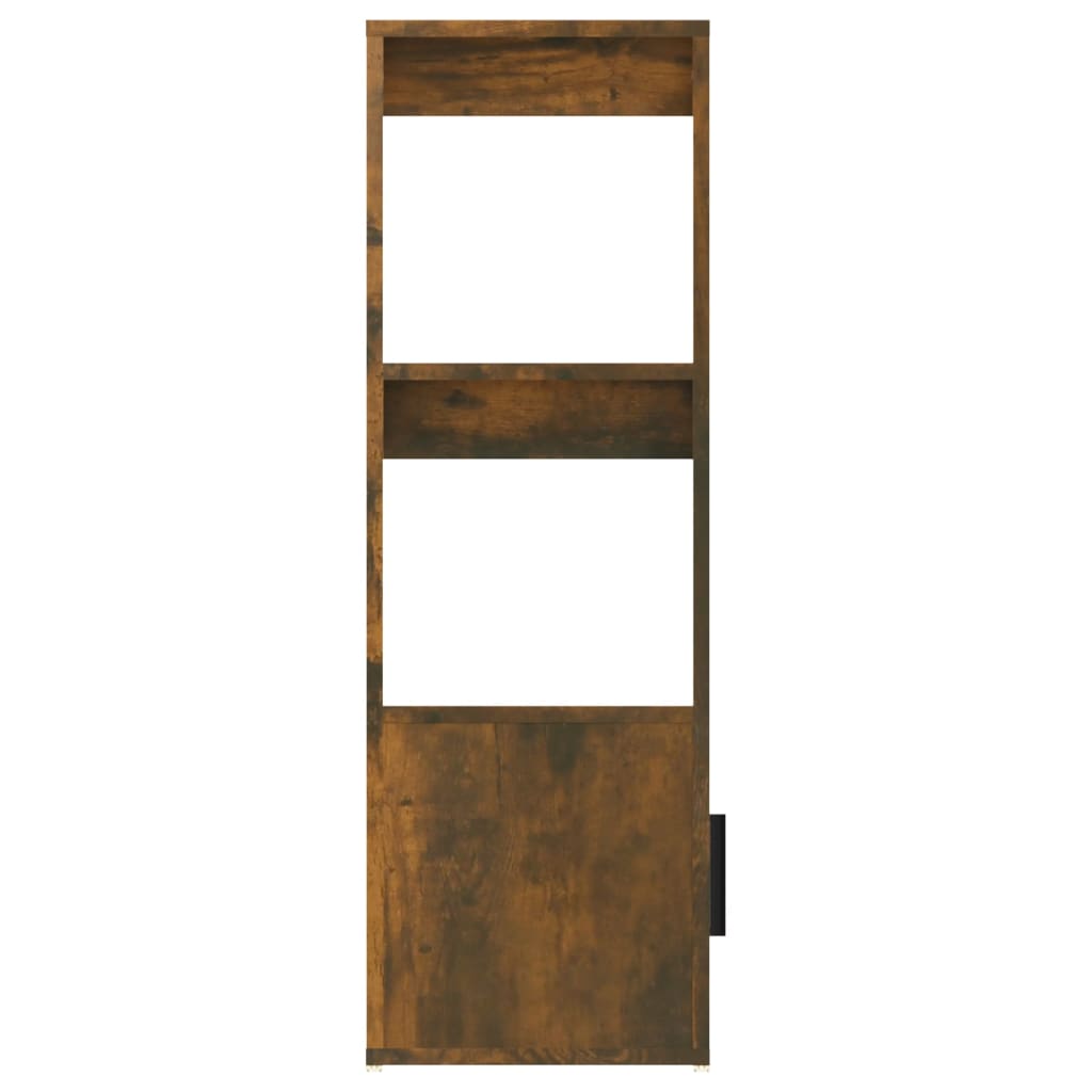 Dressoir 80X30X90 Cm Bewerkt Hout Gerookt Eikenkleurig