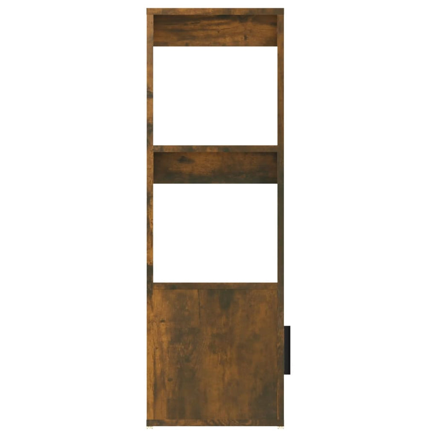 Dressoir 80X30X90 Cm Bewerkt Hout Gerookt Eikenkleurig