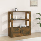 Sideboard 80x30x90 cm engineered wood smoked oak-coloured