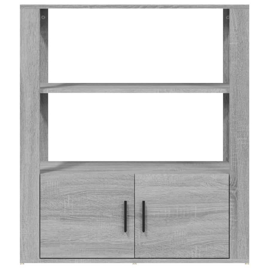 Dressoir 80X30X90 Cm Bewerkt Hout Eikenkleurig Grijs sonoma