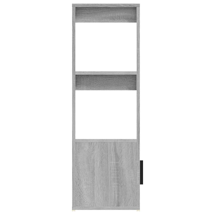Dressoir 80X30X90 Cm Bewerkt Hout Eikenkleurig Grijs sonoma