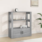 Dressoir 80x30x90 cm grijs sonoma bewerkt hout