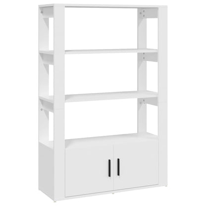 Dressoir 80X30X119,5 Cm Bewerkt Hout Wit